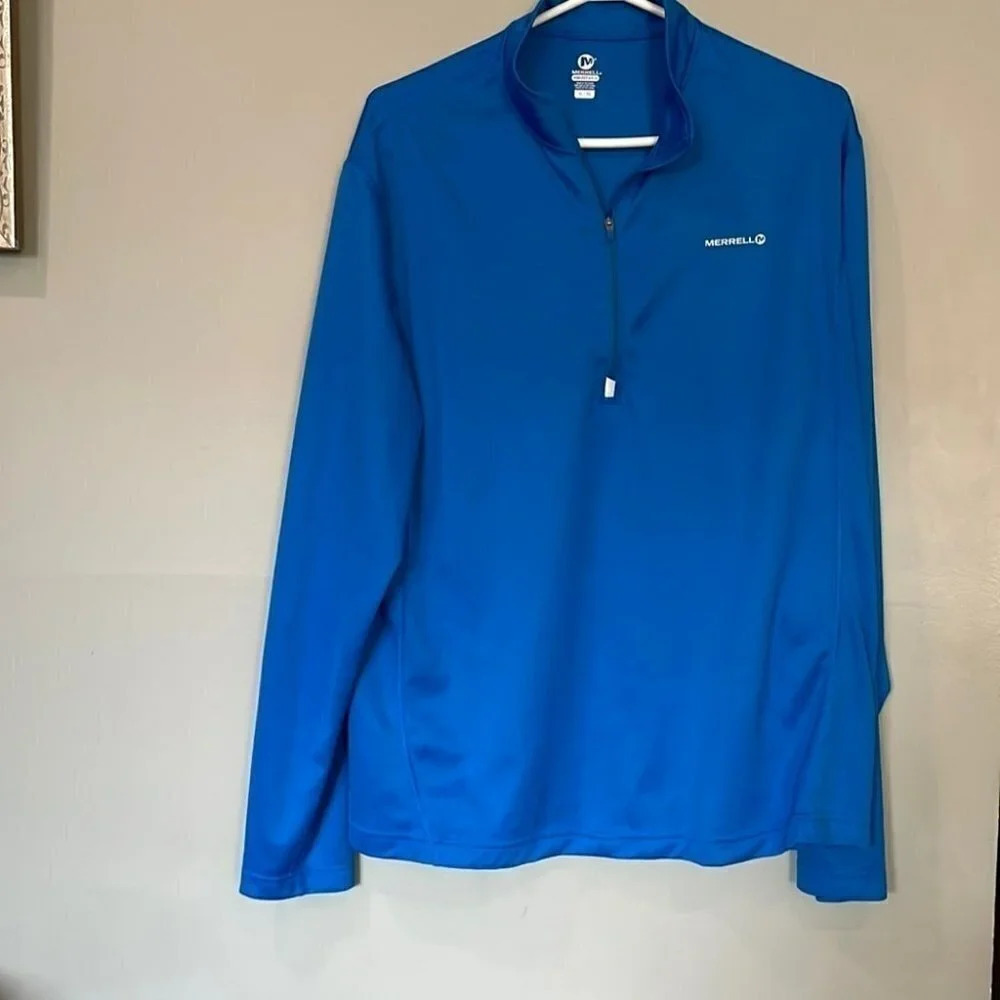 COPY - Merrell Select  Wick 1/2 Zip Shirt Men's XL Blue Pullover LS Turtle Neck